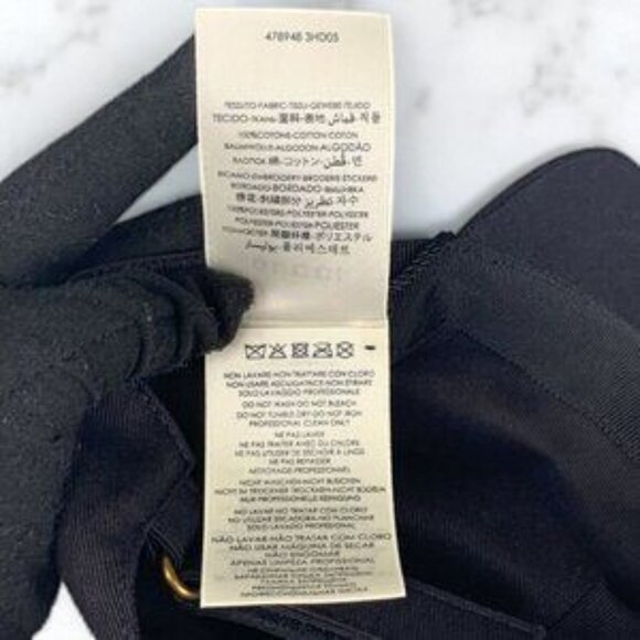 NWT Authentic Gucci Cotton Loved Gucci Baseball Hat L Navy - Picture 5 of 9